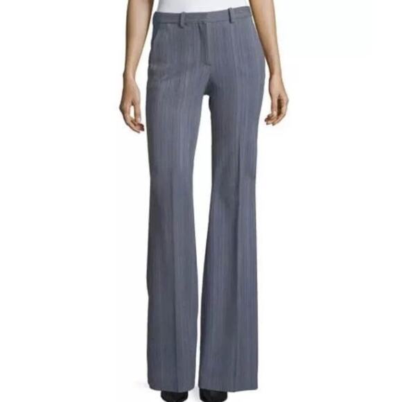 THEORY Women’s Size 8 Demitra 2 Eldora Stripe Flare Wool Pants - Picture 4 of 10